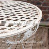 Wrought Iron Patio Table Antique Cream Great Garden Furniture thumbnail-3
