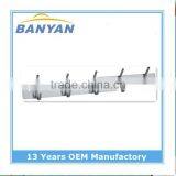 Wall Mount 5 Hook Rack, Brushed Nickel/brush,bathroom Door Hooks Stainess Steel Over the Door Hooks thumbnail-1