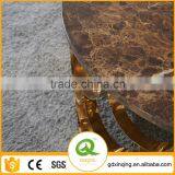 C396 Living Room Rose Gold Furniture Marble Top Coffee Table thumbnail-4