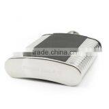 High Quality 4 to 7 oz Black Twill Leather Hip Flask Accept OEM thumbnail-6