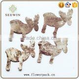 Small Deer Natural Flower Wood Bark Engraving thumbnail-5