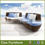 Outdoor Seaside Rattan Chaise Lounge Bed thumbnail-1