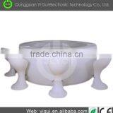 Modern Design Bar Stool White Back Furniture Led Table Bar Set for Sale