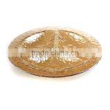 Hot Sale Elegant Gold Salad Plate for Holiday Cheap Glass Plate for Party thumbnail-3