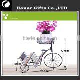 Fashion Design Wrought Iron Bicycle Plant Stand Decoration Bicycle Flower Stand thumbnail-5
