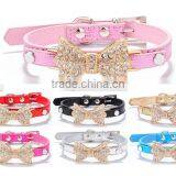 Pet Collar With Brown Castor Bow-tie thumbnail-1