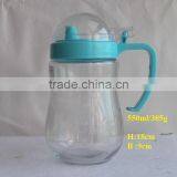 550ml 18oz Kitchen Use Glass Oil Bottle Vinegar Jar With Plastic Lid thumbnail-1