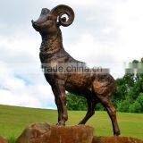 Bronze Foundry Life Size Garden Sheep Sculpture Metal for Sale thumbnail-2