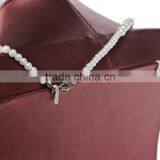 Red Leather Wood Jewelry Display Neck Stands thumbnail-3