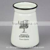 ROUND ENAMEL COFFEE CONTAINER thumbnail-1