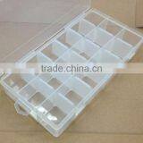 18 Compartment Clear Plastic Removable Grids Box Rectangular Electronic Components Box Organizer Bin Storage Box thumbnail-3