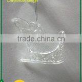 Acrylic Clear Sleigh Outdoor Christmas Ornament thumbnail-1