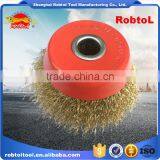 5" Steel Wire Cup Brush Wheel Twist Knot Crimped Bowl Disc Abrasive Round Grinding Cheaning Brush thumbnail-3