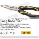 Nikel Plated High Quality Long Nose Plier With TPR Handle thumbnail-1