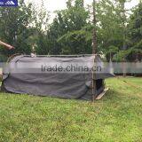 Double Canvas Swag Camping Swags Tent Deluxe Aluminum Poles + Bag