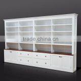 Library Cabinet White Color Mahogany Solid Wood Model Canbera thumbnail-2