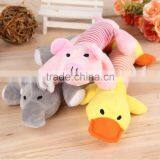 New Dog Toys Pet Puppy Chew Squeaker Squeaky Plush Sound Duck Pig & Elephant Toys 3 Designs Free Shipping thumbnail-2
