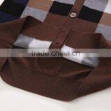 100% Fine Wool Men's Brown Pattern Knitwear Cardigan thumbnail-6