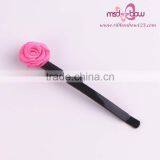 Wholesale Hair Accessories Satin Rose Hair Clip Design for Kids, Flower Hair Cilp thumbnail-6