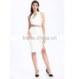 2017 New Eyelet With Golding Line Accessory Fashion Sexy Ladies Dress thumbnail-4