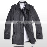 Man Spring and Autumn Long Style Grey Jacket 2015 thumbnail-6