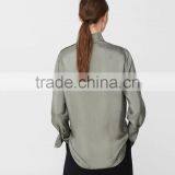 Autumn Women's Shirts Blouses 2017 100% Viscose Rounded Neck Long Sleeve Blouses thumbnail-5