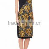 Customized Lady Apparel Casual Surplice Neck Adjustable Halter Strap Dress(DQM023C) thumbnail-2