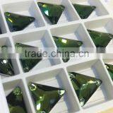 Wholesale Triangel Shape Flat Back Crystal Sew on Rhinestone for Jewelry Accessories thumbnail-2