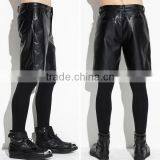 New Design UK Style Metro Sexual Fashion Straight Mens Leather Shorts thumbnail-3