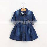 Baby Girl Denim Dress Children Jeans Frocks Designs 7 Minutes of Sleeve Cowgirls Dresses thumbnail-1