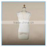 Latest White Sexy Women's Halterneck Slim Fit Lace Casual Tank Top thumbnail-3