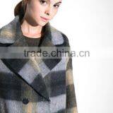 Winter Season Check Design Lady Coat thumbnail-2