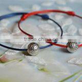 DIY Tibetan Silver Rose Flower Lovers Best Beeswax Hand Rope thumbnail-1