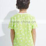 Wholesale New Design v Neck Full Printing Cotton Kids t Shirts Manufacture thumbnail-3