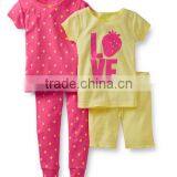 2014 New Arrival 100% Cotton Cheap Sleepwear Baby Girl's 4-piece Pajamas Sets thumbnail-1