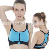 Zm10837a Fashion Wireless Fitness Bra Shakeproof Sports Underwear Yoga Bra With Zipper thumbnail-5