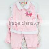 10TB1-7 Pink Color100% Cotton Winter Baby Knitted Clothing Set Baby10Pcs Set With Hanger Package thumbnail-1