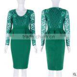 F20037A Lady Patchwork Dress Design Top Fashion Sexy Women Lace Dress thumbnail-2