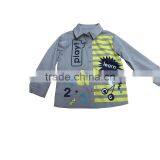 2017 New Autumn Design Grey Printed Boys Shirt thumbnail-1