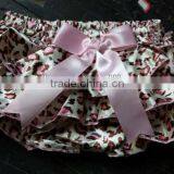 Cute Pink Satin Baby Bloomer With Ruffle Diaper Cover Kids Bloomer With Bow BABY Diaper Cover Baby Satin Bloomers thumbnail-1