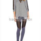 Hot Selling Custom Design Women Colorful Mesh Insert Yoga Pants/sheer Mesh Yoga Leggings thumbnail-6