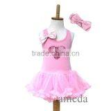 Girls Light Pink Bling Heart Petti Pettiskirt Dress 1-4Y thumbnail-1