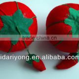 the most pupular design of pin cushion with red tomatto and green leaf