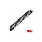 Black 110 Type Patch Panel , Dust - Proof 24 Port Rj45 Rack Mount Patch Panel