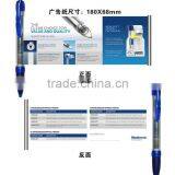 Transparent Promotional and Advertising Plastic Logo Slogan Pull Out Flag Banner Ball Pen thumbnail-2