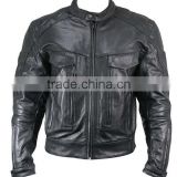 Fashion ladies gentleman motorbike genuine leather jacket for men women