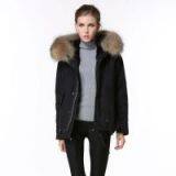 Wholesale Cotton Shell Faux Fur Lining Coat Women Stylish Trench Coat