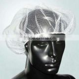 Disposable black soft nylon hairnets/mesh hairnets