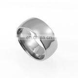 Wholesale Top Quality New Blank Design Men's Flat Ring High Polished Inside Titanium Ring thumbnail-3