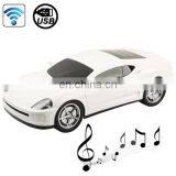 B1 Car Shape Blue tooth Stereo Speaker Support USB Flash Driver / AUX-input / Mode Indicator (White)